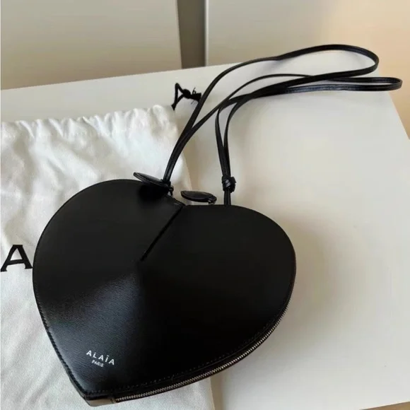 Alaia Black Heart Crossbody Bag - Picture 4 of 8